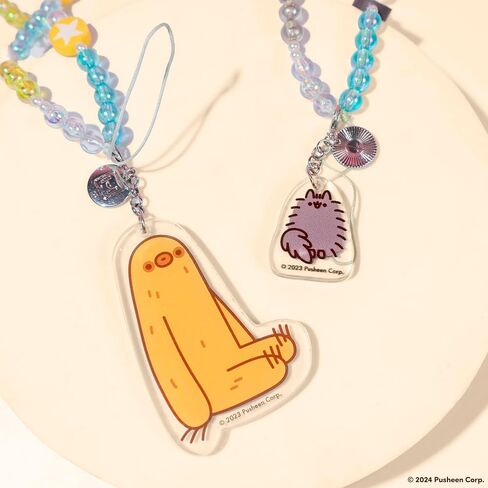 iFace Pusheen the Cat Beaded Wristlet Universal Charm Strap - Wrist Strap for Cell Phone Camera Keys AirPods in Kuwait