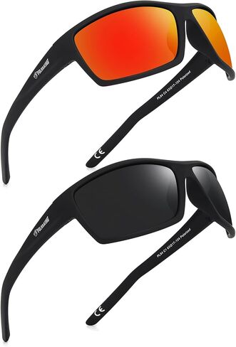 نظارات شمسية مستقطبة رياضية للرجال والنساء بإطار مربع يلتف حول نظارات الشمس لركوب الدراجات والصيد وحماية من الأشعة فوق البنفسجية in Kuwait