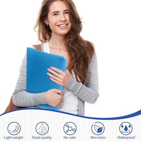 4 حزم 1 بوصة الموثق مع جيب 3 حلقة الموثق للمدرسة الأزرق البلاستيك المرن الموثق الدائري المدرسة الموثق دفتر غطاء ناعم الموثق لمستلزمات ورقة المكتب in Saudi Arabia