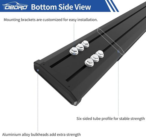 OEDRO 6.5" Running Boards Compatible with 2019-2024 Dodge Ram 1500 Crew Cab (Excl. 19-23 Classic), Silver Textured Aluminum Alloy Side Step Nerf Bars in Saudi Arabia