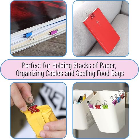 Mr. Pen- Paper Clips and Binder Clips, 272 PCS, Assorted Colors Medium, Small and Mini Binder Clips, Paper Clips Jumbo, Jumbo and Small Paper Clips, Rubber Bands, Assorted Binder Clips in Saudi Arabia