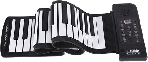 Roll up Piano,Portable 61-Keys Roll up Soft Silicone Flexible Electronic Keyboard Piano，for Home, School,for Birthday Gift in Saudi Arabia