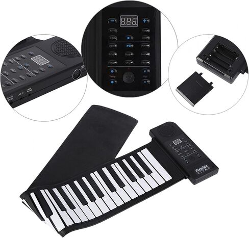 Roll up Piano,Portable 61-Keys Roll up Soft Silicone Flexible Electronic Keyboard Piano，for Home, School,for Birthday Gift in Saudi Arabia