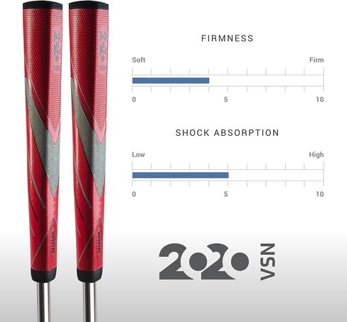 2020 VSN Jumbo Lite Pistol Putter Grip - Unmatched Feel & Performance | Winn's 2020·VSN Red Grips | Excel Polymer, Hexagon Pattern | Multiple Colors in Saudi Arabia