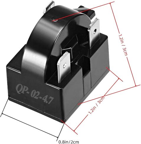 بدء تشغيل ضاغط الثلاجة PTC 3Pin QP2-4.7 متوافق مع الثلاجات الصغيرة والثلاجات المدمجة والمبردات وثلاجات البيرة وثلاجات النبيذ (عبوتان) in Kuwait