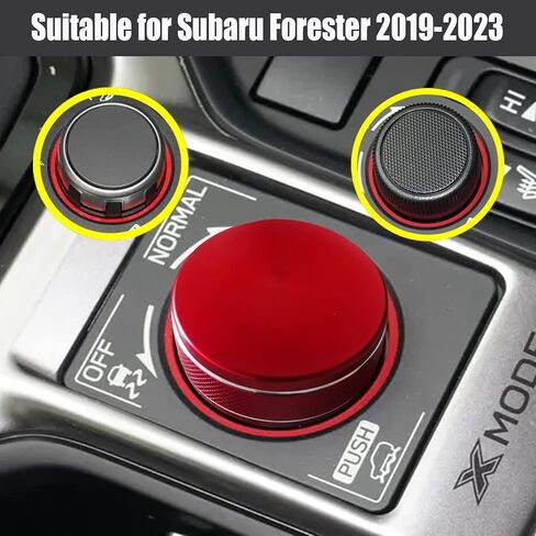 Sport Red Subaru Accessories, for Subaru Forester 2019-2023, Crosstrek 2018-2023, Subaru Impreza Accessories 2017-2023, Interior Trim Air Conditioner Switch Ring 3pcs Red in Saudi Arabia