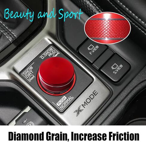 Sport Red Subaru Accessories, for Subaru Forester 2019-2023, Crosstrek 2018-2023, Subaru Impreza Accessories 2017-2023, Interior Trim Air Conditioner Switch Ring 3pcs Red in Saudi Arabia