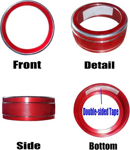 Sport Red Subaru Accessories, for Subaru Forester 2019-2023, Crosstrek 2018-2023, Subaru Impreza Accessories 2017-2023, Interior Trim Air Conditioner Switch Ring 3pcs Red in Saudi Arabia