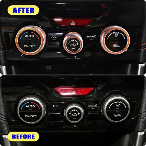 Sport Red Subaru Accessories, for Subaru Forester 2019-2023, Crosstrek 2018-2023, Subaru Impreza Accessories 2017-2023, Interior Trim Air Conditioner Switch Ring 3pcs Red in Saudi Arabia