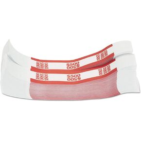 Coin-Tainer Co. $ 500 Band ، Red ، 1000 Count