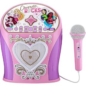 eKids Disney Princess Karaoke Machine, Easily Access Disney Playlists with New EZ Link Feature