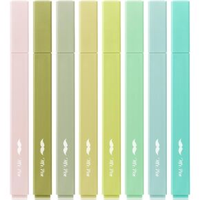 Mr. Pen- Aesthetic Highlighters, 8 Pack, Chisel Tip, Shades of Green, Cute Highlighters Assorted Colors, Cute Highlighters for School Highlighters, Highlighter Set, Pastel Highlighters