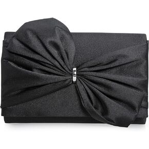 CHARMING TAILOR Satin Bow Formal Bag Women Evening Purse Elegant Clutch Handbag Wedding/Prom/Party in Kuwait
