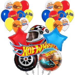 Hot CAR Balloons, Hot Party Supplies, Hot Birthday Decorations, Cars Racer Balloons for Boys and Girls