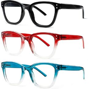 JOSCHOO Reading Glasses 6 Pack Blue Light Blocking Readers Spring Hinge Glasses for Reading for Men and Women