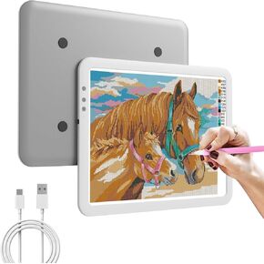 مربع ضوء بطارية قابلة لإعادة شحن IVAOOZE للتتبع ، A3 Lightbox Lightbox Light Copy Copy Table لرسم HTV ، وسادة ضوء ساطعة فائقة لفينيل Cricut ، أداة الأعشاب الضارة