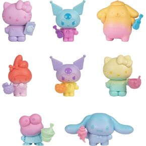 Hello Kitty and Friends Ombre Tropical Party, 2" Figure 8-Pack - Removable Accessories - Officially Licensed Sanrio Product from Jazwares - Ages 6+