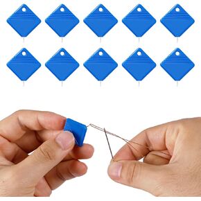 10pcs Needle Threader, Premium Square Automatic Needle Threaders for Hand Sewing Simple Needle Threader Sewing Machine Needle Threader Tool Practical Accessories(Blue)
