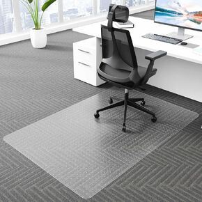 Amyracel Office Chair Mat for Low Pile Carpet, 40" x 60" Desk Chair Mat for Carpeted Floors, Clear Carpet Floor Protector Mat for Office Chair, Easy Glide Carpet Chair Mat