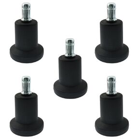 5PCS Swivel Fixed Wheel 2inch Replaces Office Chair Wheels Circlip Swivel Chair Legs Extended Fixed Wheels Office Chair Circlip Insert Casters Chair Caster Plugs Black