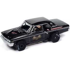 Auto World SC408-2 Black Thunderjet 1964 Ford Thunderbolt HO Scale Electric Slot Car