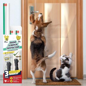 Panther Armor 4-Roll Door Protector from Dog & Cats Scratching - Anti Scratch Door Guards - Cat Scratch Door Frame Protector - Clear - 40" x 8.2"