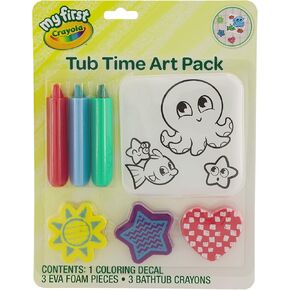 Crayola Taste Beauty My First Tub Time Art Pack, Bath-Time Toys with Red, Green, and Blue Crayons
