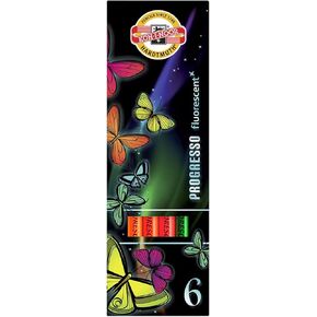 Koh-I-Noor 8741006001PZ Fluorescent Woodless Coloured Pencils Set