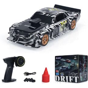 TOUCAN RC HOBBY 1:43 2.4G Full Scale Remote Control Electric Mini Drift Car Race Car Toy Radio Lights Traffic Safety Cone Max Speed 15km/h Indoor RC Toys Hobbyist Gift Without a Gyro,Camouflage
