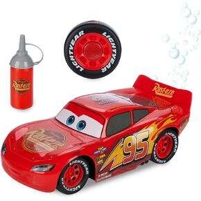 Disney Store Official Lightning McQueen Bubble-Blowing Remote Control Car - 2.4GHZ RC Cars with Bubble Fluid Refill - Toddler Boy Toys Inspired by Pixar's Cars - Light Up Fun for Little Racers
