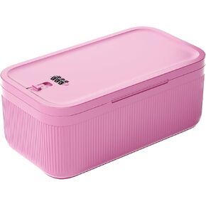 Small Lock Box for Medication Safe, Lockbox for Phone Jail, 2 Litre Medicine Lockable Storage Box with Code for First Aid Kits, Locked Food/Snackle Box Container for Home/Fridge/Office