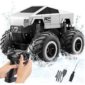 1:16 Fast RC Car Remote Control Cyber Truck Toys for Kids, 4WD Off-Road Amphibious Remote Control Cars Boys Teens Gifts, 2.4GHz Max 22mph Electric Vehicle RC Truck Pick-up Car Toys Presents Ages 6+