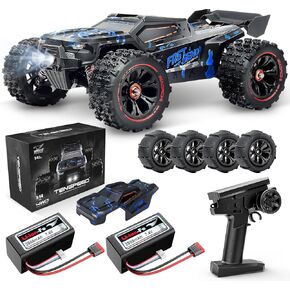 1/14 Scale RC Cars for Adults, 60+ KM/H High Speed RC Truggy, 4X4 Off-Road Remote Control Truck, Waterproof Electric Car with 2S Battery, All Terrain RC Vehicle for Snow, Sand, Beach & Rocky Surfaces