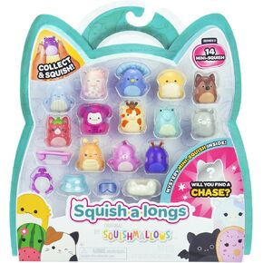 Squish-a-longs 14 Pack - Series 2, Wave 2 - (14) 1" Mini-Squish with (4) Accessories, (1) Ring Attachment, and (1) Collector’s Guide - Collect, Trade, & Play