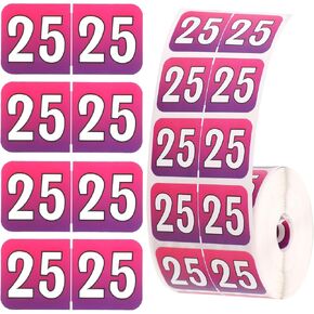 500pcs 2025 Year Labels End Tabs, File Folder Year Labels 2025 Label Stickers with Easy-Tear Line 3/4x1-1/2 Inch 25 Year Labels for Tab File Folders Office Supplies(Purple Gradient)