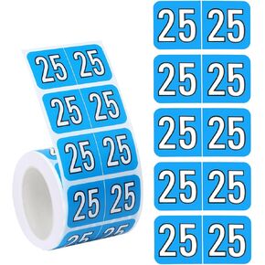 500pcs 2025 Year Stickers, 1.5x0.75in 2025 New Year Stickers File Folder Year Labels Color Coded Stickers 25 Year Labels for Tab File Folders Chart Office Supplies(Blue)