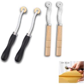 Polawind 4 Pack tracing Wheel Pounce Wheel Cardboard Perforator Needle Point Sewing tracing Wheel Tool for Paper olfa Perforation Cutter Pattern Making Tracing Tools