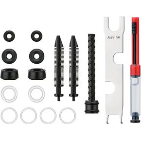 Asvine Vacuum and Piston Fountain Pen Accessories, Repair Parts Kit, O-Rings, Gaskets, Piston Rod, Grease, Feeds, Wrench