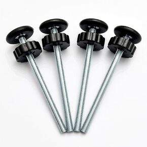 4 PCS Baby Gate Replacement Parts, 8MM Baby Gate Spindle Rods, Hardware Parts Kit for Pet & Dog Pressure Mounted Safety Gates, Extra Long Baby Tension Gate Extender