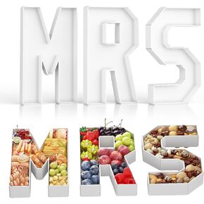 رسائل charcuterie MRS ، 3 أجهزة كمبيوتر 13.7 "قابلة للملء رسائل لوحات شركوتري على شكل شركتيري ، شاشة طعام دش الزفاف ، رسائل من الورق الورق من الورق المقوى للصواني الغذائية لحفلة البكالوريوس