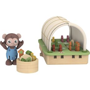 Hape Organic Greenhouse, Green Planet Explorers | Miniature Garden and Gardening Toy, for Kids Ages 3+ Years
