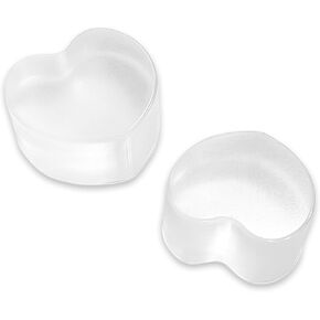 Clear Heart-Shaped Door Stoppers for Bottom of Door, Self-Adhesive Door Stop for Wall Door Stopper No Drill Floor Door Stopper 2PCS