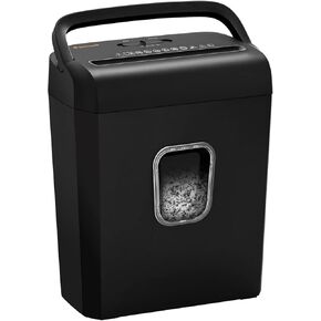 Bonsaii 6-Sheet Micro-Cut Paper Shredder, P-4 High-Security for Home & Small Office Use, Shreds Credit Cards/Staples/Clips, 3.4 Gallons Transparent Window Wastebasket, Black (C234-A)