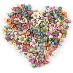 Framendino, 150 Pack Small Fake Flowers for Crafts Multicolor Mini Silk Daisy Flower Heads Wedding Home Decor DIY Scrapbooking Garland Wreath Making