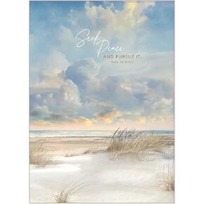 Legacy Seek Peace Dunes Blue 9.25 x 6.75 Paper Prayer Gatefold Journal