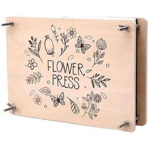 Moufhia Flower Press Kit for Adults,11.8"*8.2" (30 * 21cm) Wooden Flower Pressing Kit for Kids Adults, DIY Flowers Lovers