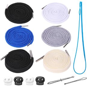 13Pcs Drawstring Cords with Easy Threaders, Drawstring Cords Replacement for Sweatpants Shorts Pants Jackets Coats Shoes(51Inch)