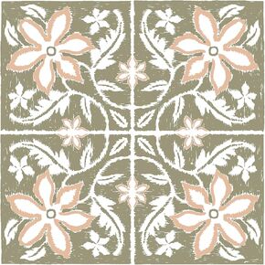 Floorpops Lillium Green Peel and Stick Floor Tiles ، FP6303