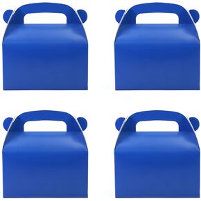 Oletx 24-Pack Brown Party Favor Treat Boxes, Goodie Gable Paper Gift Boxes with Handles. Perfect for Birthday, Babyshower, and Any Fun Party