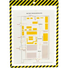 C-Line Safety Striped Shop Thicks ، اللحامين ، الأصفر/الأسود ، كلا الجانبين واضح ، 9 "× 12" ، 10 لكل حزمة (44112) in Kuwait